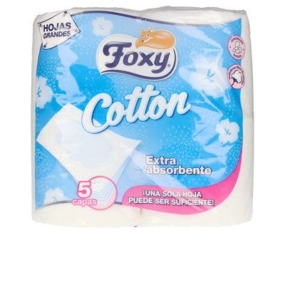 Cotton wc-paperi 5 kerrosta 4 rullaa - FOXY