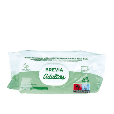 Brevia pyyhkeet aikuisten puhdistusliuoksella 30x20 cm 60 kpl - SALUSTAR