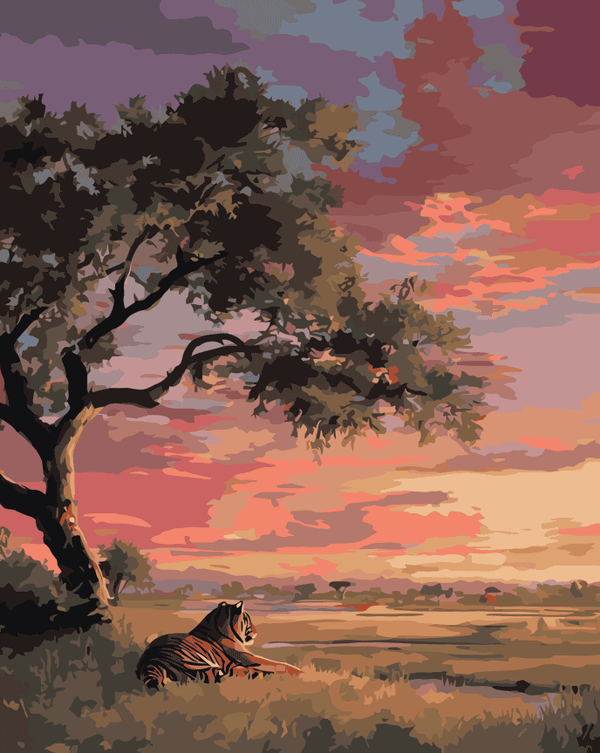 Tiger at Dusk – Paint By Numbers