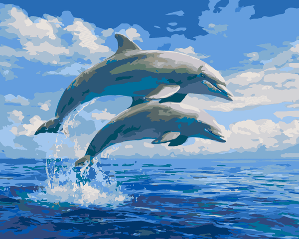Jumping Dolphins – Paint By Numbers
