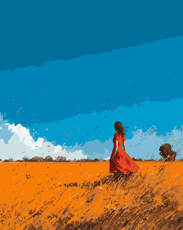 Lady in the Field – Paint By Numbers