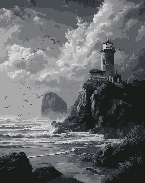 Stormy Lighthouse – Paint By Numbers