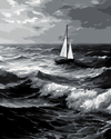 Sailing on the Waves – Paint By Numbers