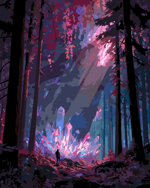 Crystal Forest Discovery – Paint By Numbers