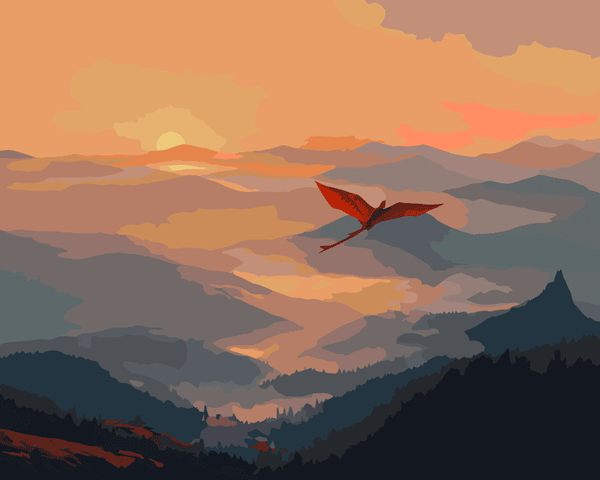 Dragon in the Sky – Paint By Numbers