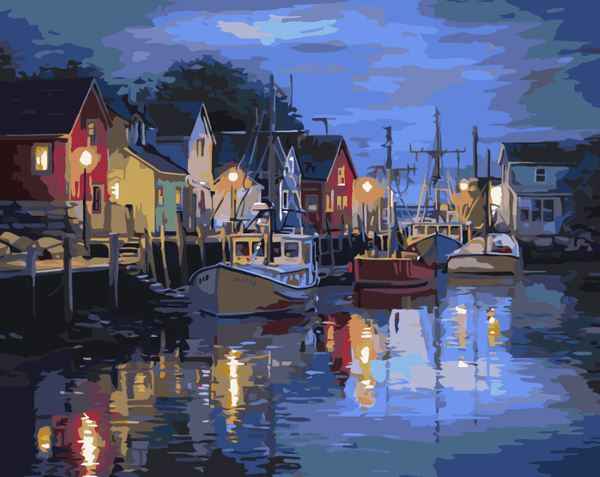Harbor Lights – Paint By Numbers