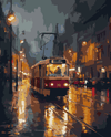 Tram in the Rain – Paint By Numbers