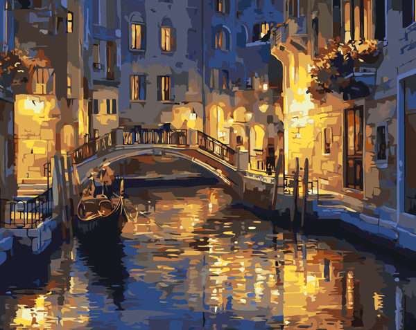 Venetian Canal Lights – Paint By Numbers