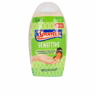 Latex sensitive sileäpintaiset puuterittomat käsineet koko l - SPONTEX