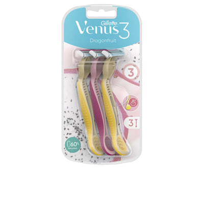 Venus3 dragonfruit kertakäyttöiset karvanpoistoterät 3 kpl - GILLETTE