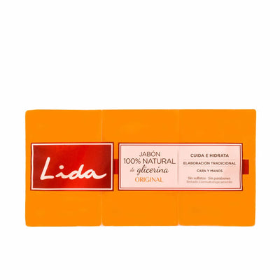 100% natural original glycerin soap, 3 x 125 gr pakkaus - LIDA