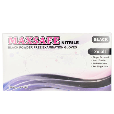 Maxsafe nitriilikäsineet koko s #black 100 kpl - MAXSAFE
