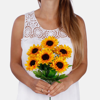 Auringonkukat tekokukat Oranssi