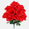 Punaiset ruusut kukkakimppu tekokukat 24kpl