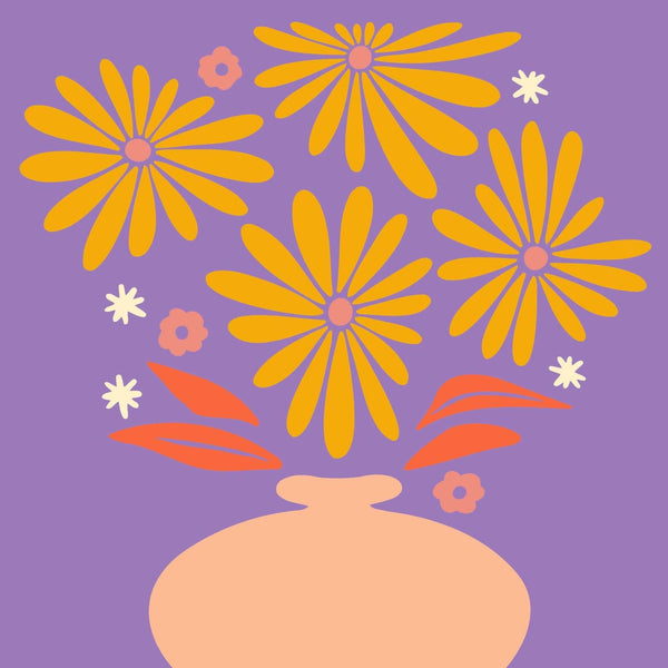 Purple Meadow 20x20cm - Paint By Numbers