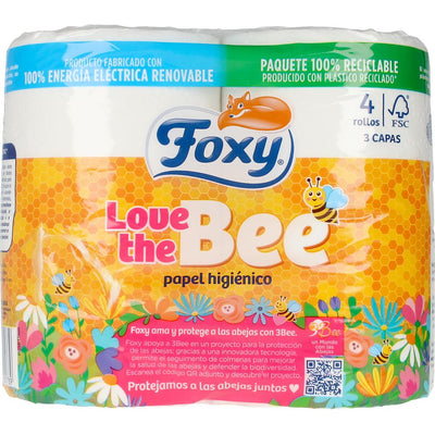 Love the bee wc-paperi 3-kerros 4 rullaa - FOXY