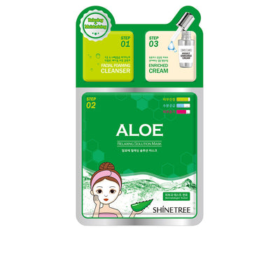 Aloe rentouttava hoitoratkaisumaski 3 vaihetta 28 ml - SHINETREE