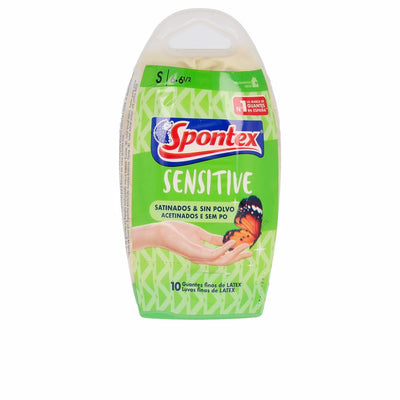 Latex sensitive sileät puuterittomat käsineet koko s. - SPONTEX