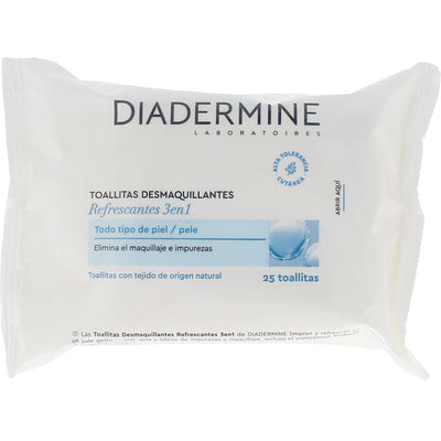 Make-up remover wipes normaalille ja sekaiholle 25 kpl - DIADERMINE