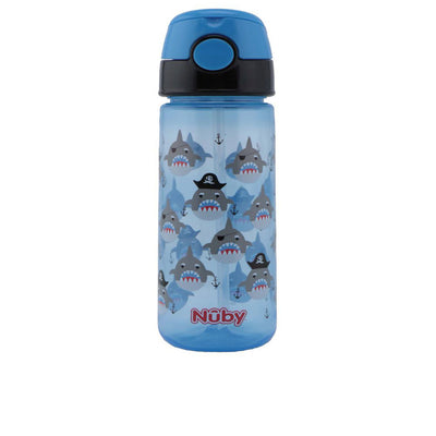 Muki, jossa on nappi ja pehmeä pilli, 3 vuotta+ #blue 540 ml 1 kpl - NÛBY