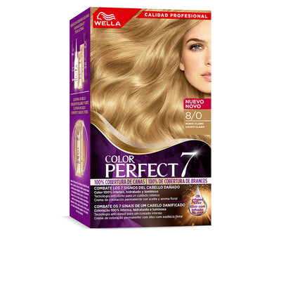 Wella color perfect 7 100% harmaan peiton #8/0-vaalea blondi 6 kpl - WELLA COLOR PERFECT 7
