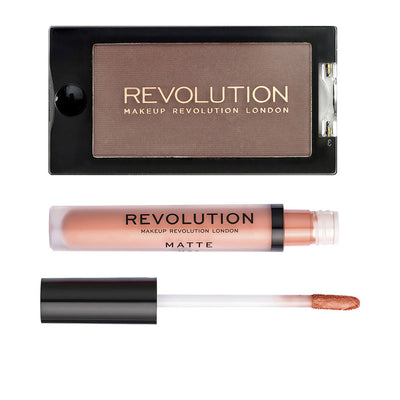 Eyeshadows & lipstick set lot 2 kpl - REVOLUTION MAKE UP