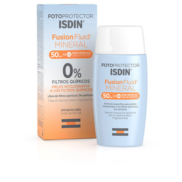 Fusion fluid mineral photoprotector 0% kemiallisia suodattimia spf50+ 50 ml - ISDIN