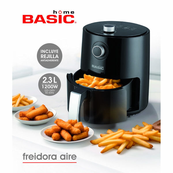 Airfryer Basic Home 1200 W 2,3 L Musta - Vuodevaatteet.fi
