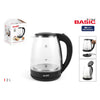Basic Home Vedenkeitin Musta Lasi 1500 W 2 L - Vuodevaatteet.fi