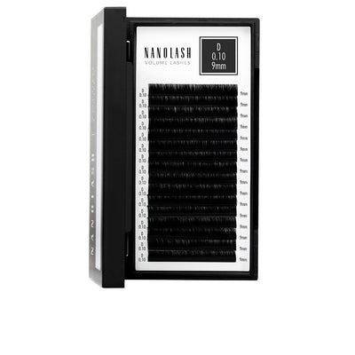 Volume lashes tekokulmakarvat 0.10 d #9 mm 1 kpl - NANOLASH
