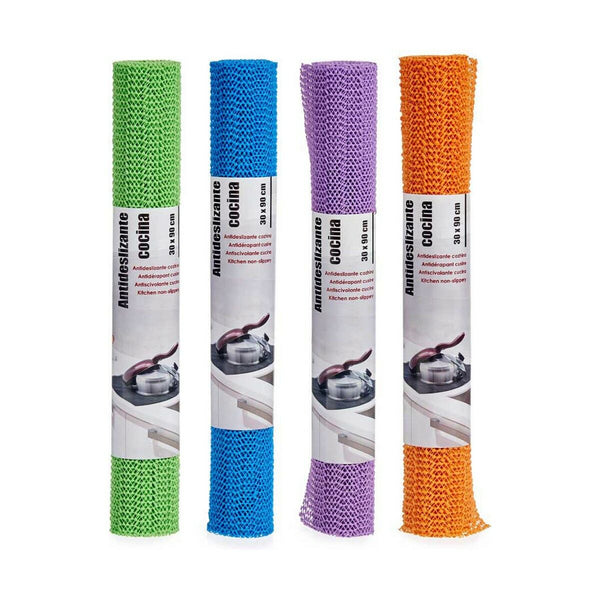 Luistamaton Kumimatto Sininen Vihreä Oranssi 30 x 90 cm