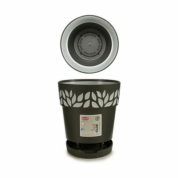 Itsekasteleva kukkaruukku Stefanplast Cloe, antrasiitinharmaa