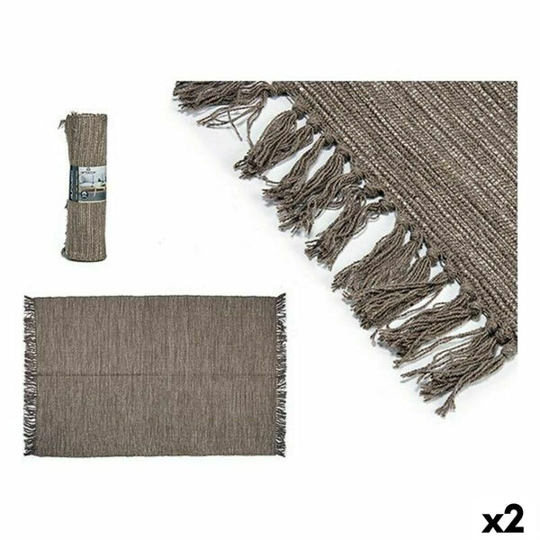 Ruskea Puuvillamatto 120x80 cm (2 osaa)