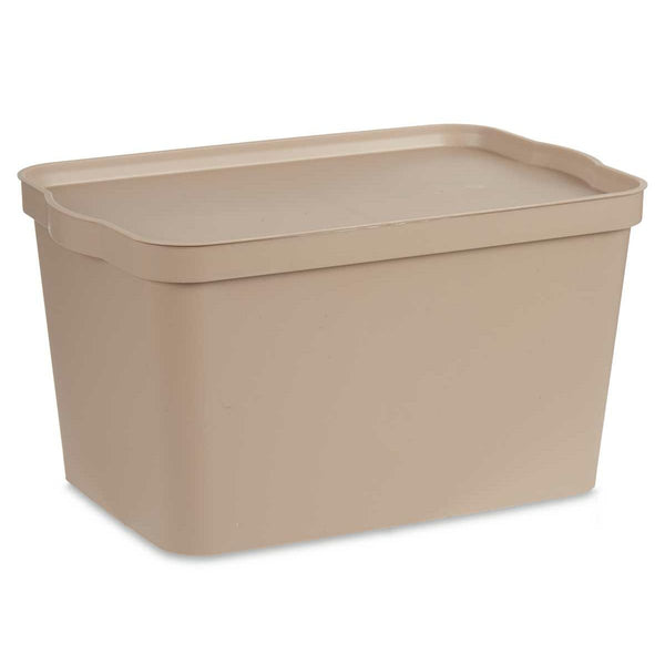 Kipit Beige Säilytyslaatikko Kannella 24 L, 6 kpl