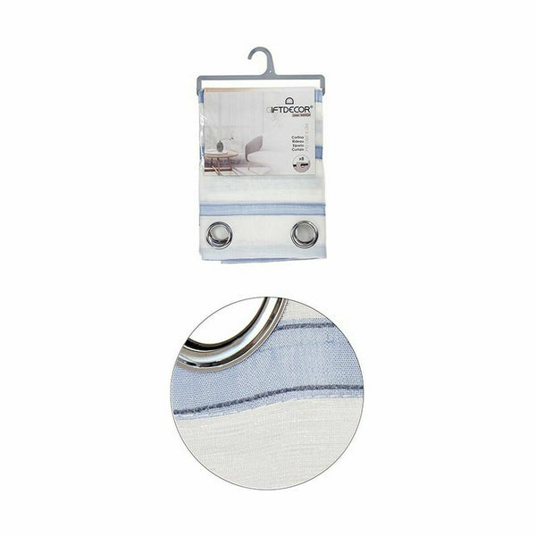 Gift Decor Sininen Raitaverho 140x260 cm, 6 kpl