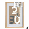 Luonnollinen Kuvakehys Lasi Puu MDF 30 x 40 cm (6 kpl)