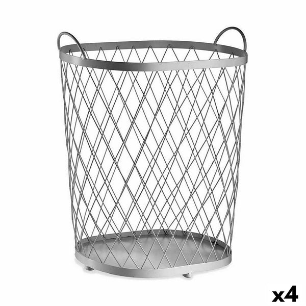 Hopeinen Metallikori 40 L (4 osaa)