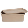 Säilytyslaatikko Kannella Kipit Beige 14 L (12 kpl)