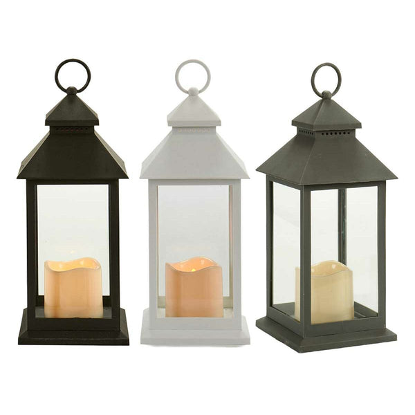 LED-lyhty Gift Decor Valkoinen Musta Kristalli