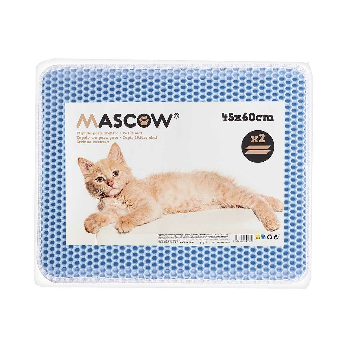 Kissan hiekkalaatikon matto Mascow sininen 60 x 45 cm