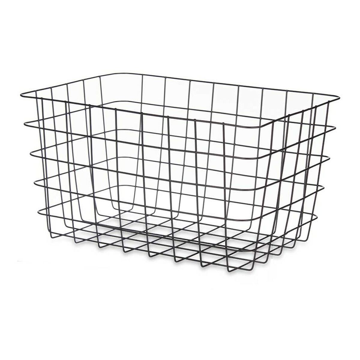 Monikäyttöinen metallikori Kinvara musta 38,5 x 20,5 x 28 cm