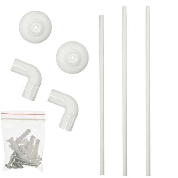 Berilo suihkuverhon tanko valkoinen alumiini