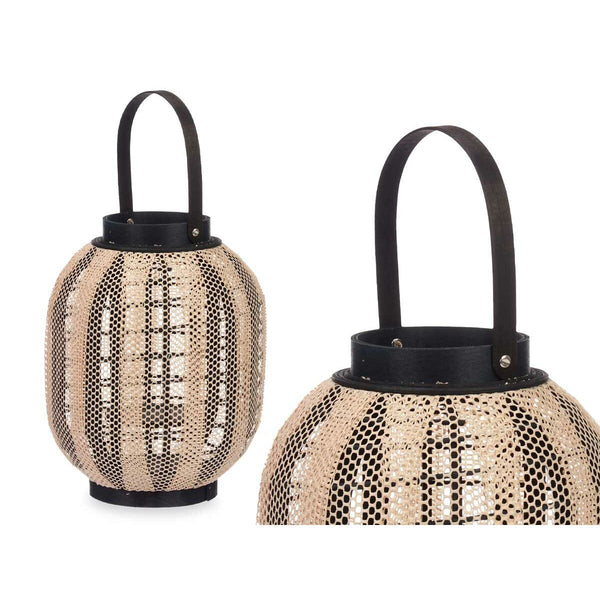 Gift Decor Musta-Beige Sisustuslyhty Kahvalla