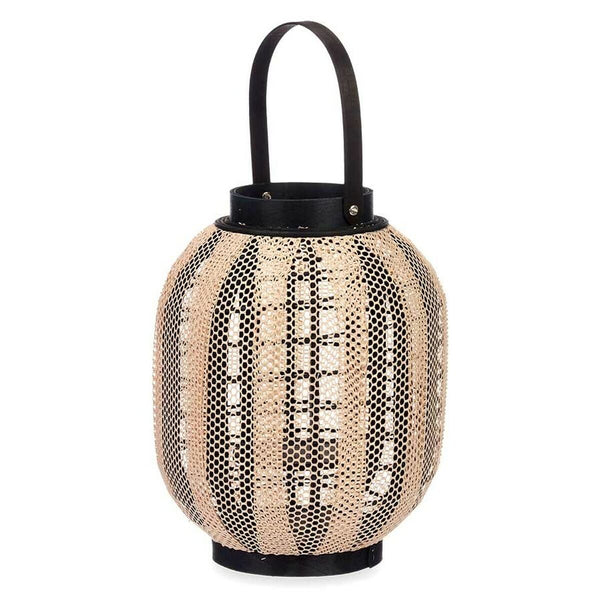 Gift Decor Musta-Beige Sisustuslyhty Kahvalla