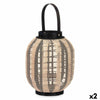 Gift Decor Musta-Beige Sisustuslyhty Kahvalla