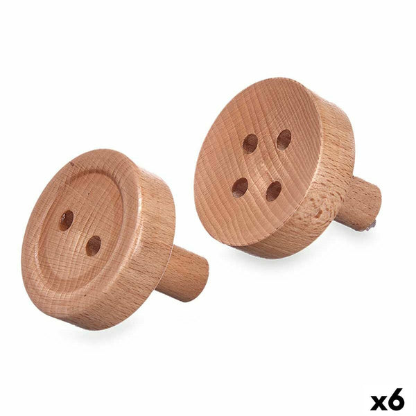 Gift Decor Ruskeat Puunupit 6-osainen Setti