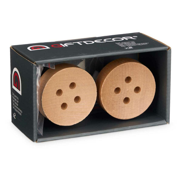Gift Decor Ruskeat Puunupit 6-osainen Setti