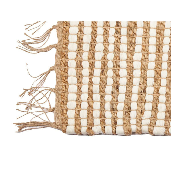 Juuttimatto Musta Luonnollinen Raidat 70 x 140 cm