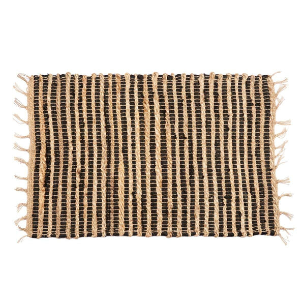 Gift Decor Raita Matto Musta Luonnollinen 60x90 cm
