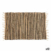 Gift Decor Raita Matto Musta Luonnollinen 60x90 cm